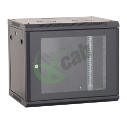 Cabinet metalic de perete 19", tip rack wallmount, 9U 600x600 mm, Eco Xcab Negru