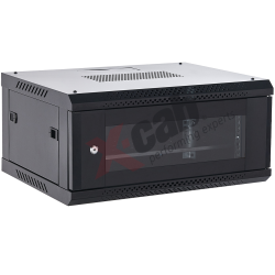 Cabinet metalic de perete 19", tip rack wallmount, 4U 600x450 mm, Xcab Negru