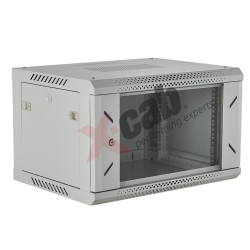 Cabinet metalic de perete 19", tip rack wallmount, 6U 600x450 mm, Xcab Gri